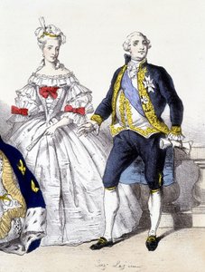 Ludvík XVI. a Marie Antoinetta - ve „Francouzské monarchii v tiscích““ od French School