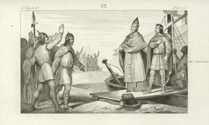 Louis dOutremer se vrací do Francie, aby si nárokoval trůn, 936 od French School