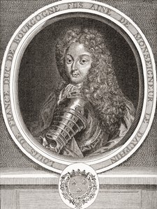Louis de France, syn Francie, vévoda z Burgundska, 1682 1712. Nejstarší syn Louise, Dauphin z Francie, a známý jako Le Petit Dauphin. Z Les Heures Libres vydané v roce 1908. od French School