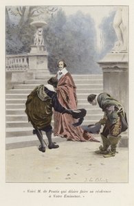 Louis de Pontis je představen kardinálu Richelieuovi, 17. století od French School