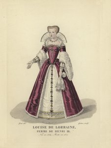 Louise Lotrinská, manželka francouzského krále Jindřicha III od French School