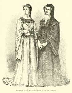 Louise Savojské a Marguerite de Valois od French School