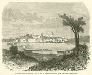 Louisville, Kentucky (rytina) od French School