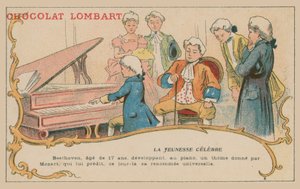 Ludwig van Beethoven hraje na klavír ve věku 17 let od French School