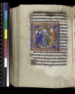 MS 300 f.212v, Terce, ze Žaltáře a hodin Isabely Francouzské, Paříž, kolem 1265-70 (pero a tuš a tempera na pergamenu) od French School