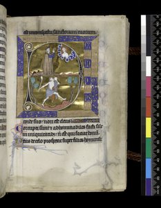 MS 300 f.57r, David se modlí k Bohu od French School