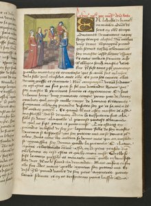MS Hunter 252 019r Stránka ze stovky nových zpráv, c.1461-62 od French School
