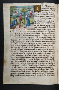 MS Hunter 252 051v Stránka ze stovky nových zpráv, c.1461-62 od French School