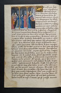 MS Hunter 252 062v Stránka ze stovky nových zpráv, c.1461-62 od French School