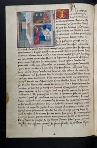 MS Hunter 252 085v Stránka ze stovky nových zpráv, c.1461-62 od French School