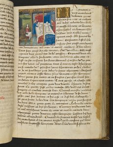 MS Hunter 252 093r Stránka ze stovky nových zpráv, c.1461-62 od French School