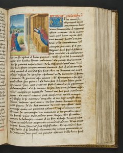 MS Hunter 252 112r Stránka ze stovky nových zpráv, c.1461-62 od French School
