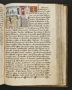 MS Hunter 252 151r Stránka ze stovky nových zpráv, c.1461-62 od French School