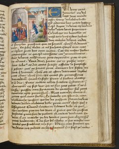 MS Hunter 252 183r Stránka ze stovky nových zpráv, c.1461-62 od French School