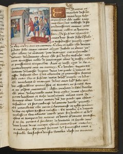 MS Hunter 252 194r Stránka ze stovky nových zpráv, c.1461-62 od French School