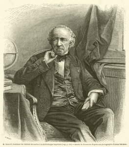 M Jomard, zakladatel Cabinet des cartes v Imperial Library (rytina) od French School