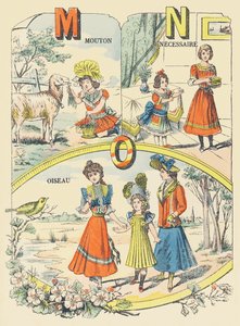M N O: ovce, potřebná, ptáčka od French School