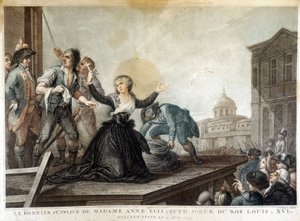 Madame Anne Elisabeth, sestra krále Ludvíka XVI. (1764-1793), gilotina od French School