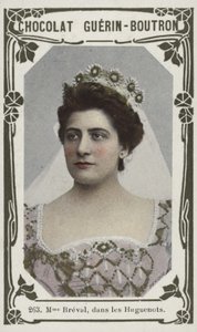 Madame Breval, v Les Huguenots (barevné fotografie) od French School