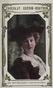 Madame Chaminade, hudební skladatel (barevné fotografie) od French School