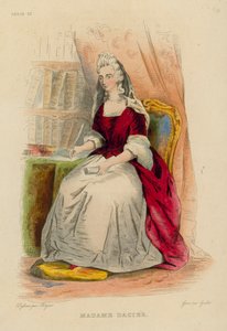 Madame Dacier (barevná rytina) od French School