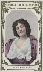 Madame Rejane, herečka (barevná fotografie) od French School