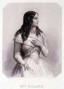 Madame Roland (nebo Roland de la plataière, Jeanne Marie nebo Monon Philipon), francouzská politička (1754-1793) - rytina od French School