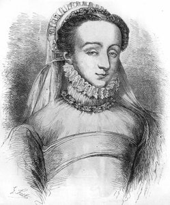 Madame de Sauve (jedna z žen, které Catherine de Medicis (Caterina de Medici) používala k tomu, aby si dělala poznámky o lidech dvora). Také známá jako Charlotte de Beaune, baronka de Sauve, později jako markýza de Noirmoutier, milenka Jindřicha IV. V „“ H od French School
