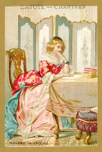 Madame de Sevigne, francouzská spisovatelka (chromolit) od French School