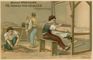 Vizitka Maison Fontaine, tkaní od French School