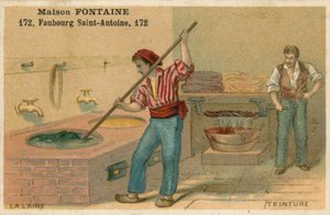 Vizitka Maison Fontaine, barvení vlny od French School