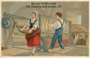 Vizitka Maison Fontaine, předení vlny od French School