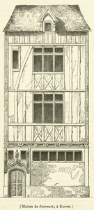 Dům Jouvenet, v Rouen (rytina) od French School