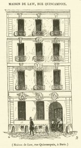 House of Law, rue Quincampoix, v Paříži (rytina) od French School