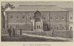 Dům Romanoffů, v Kostromě (rytina) od French School