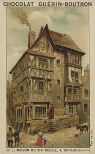 Dům ze 14. století, v Bayeux, Calvados od French School
