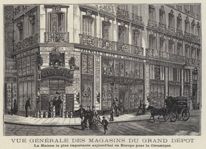 Maisons du Grand Depot, obchod s keramikou v Paříži, Francie od French School