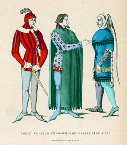 Mužské kostýmy, 1360-1365 od French School