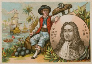 Muž v Brazílii držící portrét Duguay-Trouina od French School