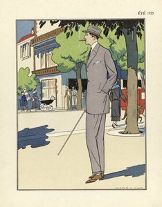 Mans Suit, Marc-Luc, pub. 1923 (pochoárový tisk) od French School