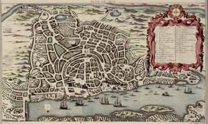 Mapa Goa z Histoire generale des voyages, 1750 (barevná rytina)