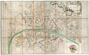 Mapa Paříže od French School