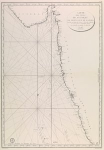 Mapa pobřeží Gudžarátu od French School