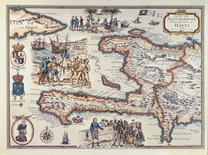 Mapa ostrova Haiti, 1789
