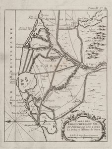 Mapa delty Nilu od French School