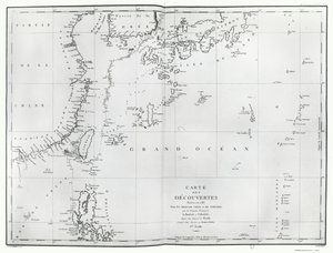 Mapa Jihočínského moře, z itineráře La Perouse od French School