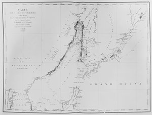 Mapa objevů učiněných v roce 1787 v Čínských mořích a Tartarském průlivu francouzskými fregatami La Boussole a L