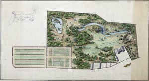 Mapa zahrady Chanvry (Seine a Oise) od French School