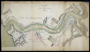 Mapa přístavu a arzenálu v Brestu v roce 1754. od French School