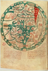 Mappamundi, po Isidorovi ze Sevilly, kolem 1130-1135 od French School